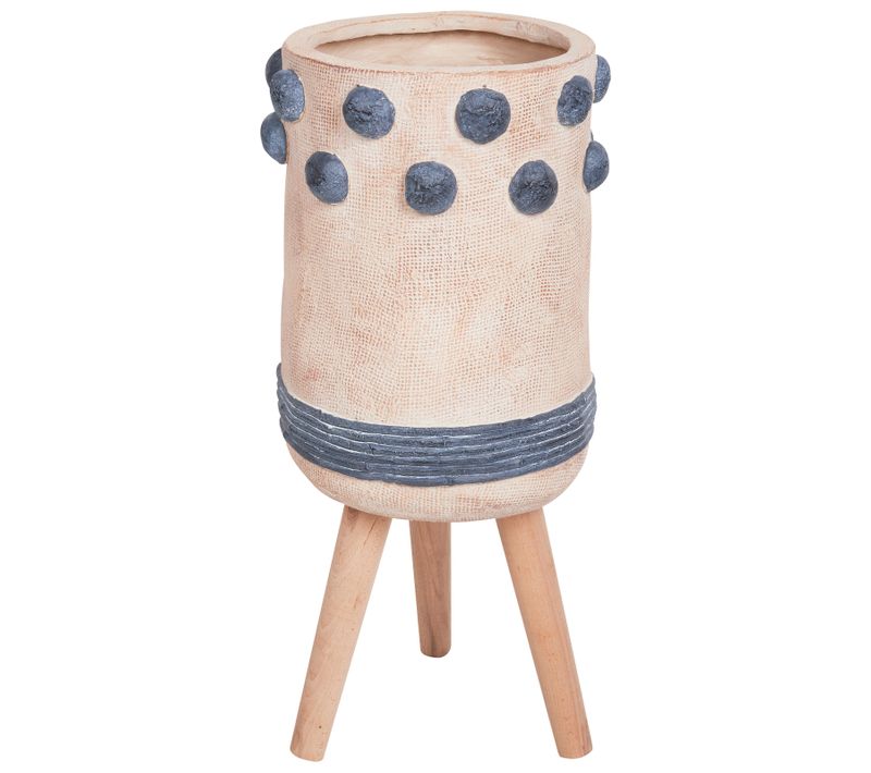 Cache-pot Sur Pied Bletilla 27 Cm Beige Sable