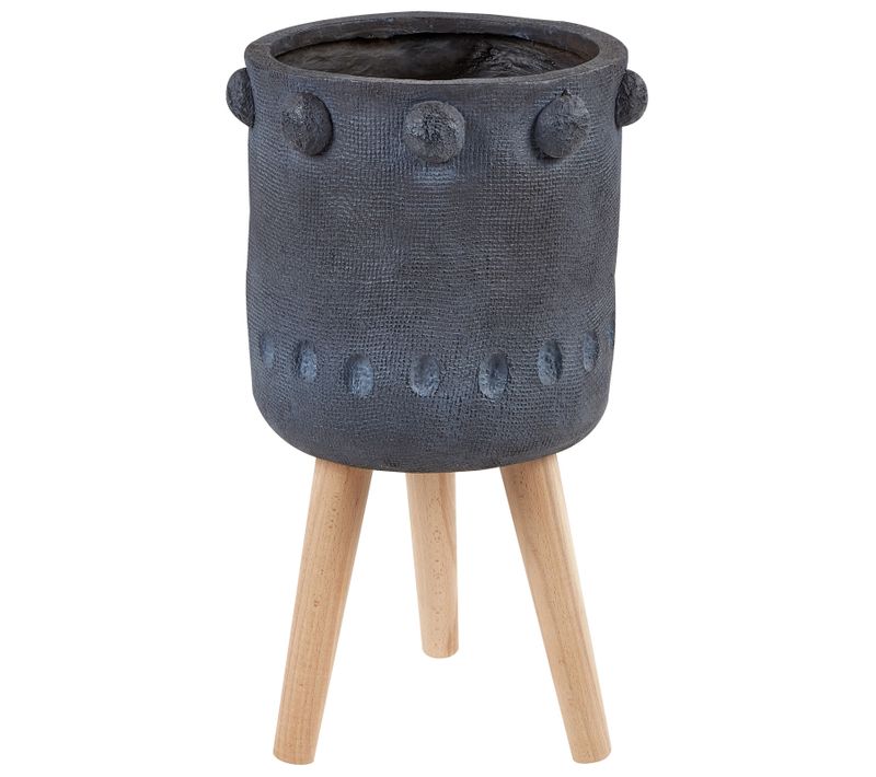 Cache-pot Sur Pied Brunnera 24 Cm Gris Graphite