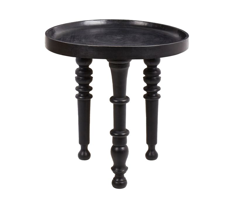 Table D'appoint Leeton Bois De Manguier Noir
