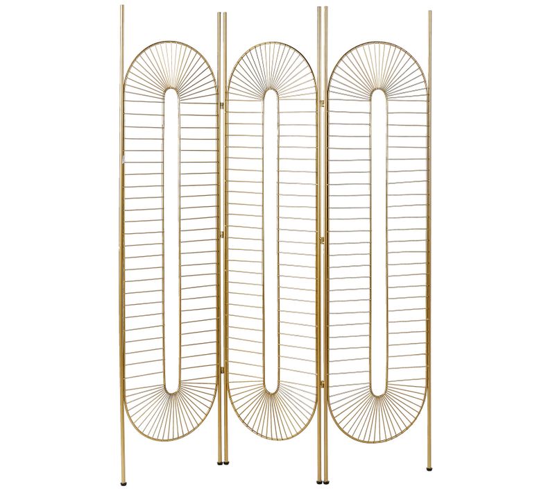 Séparateur De Pièce à 3 Panneaux Noale Doré 135 Cm 170 Cm