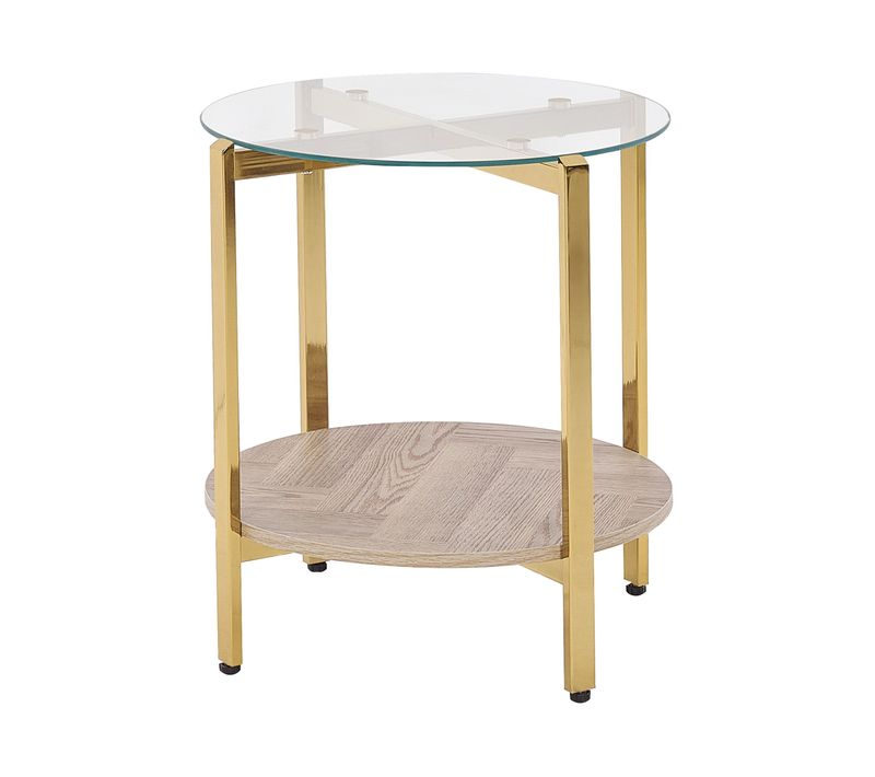 Table D'appoint Lovell Verre De Sécurité Doré