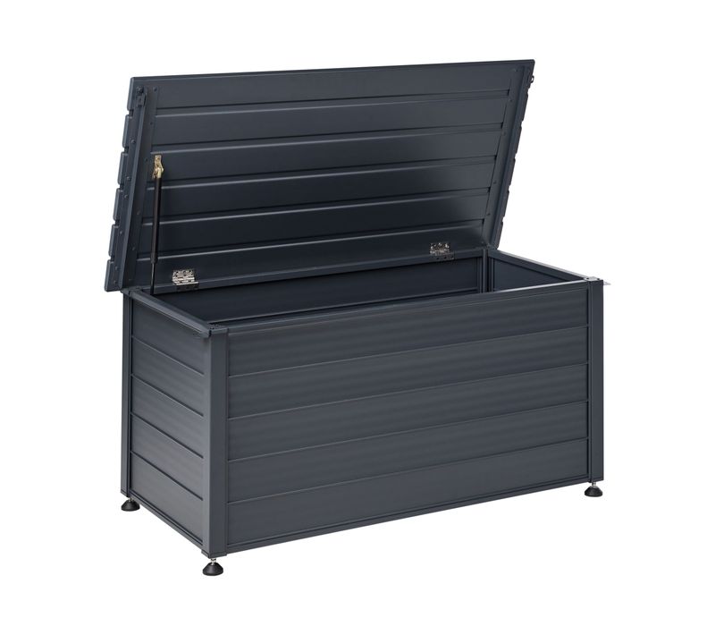 Coffre De Rangement Campalto 123 Cm 60 Cm Gris Foncé