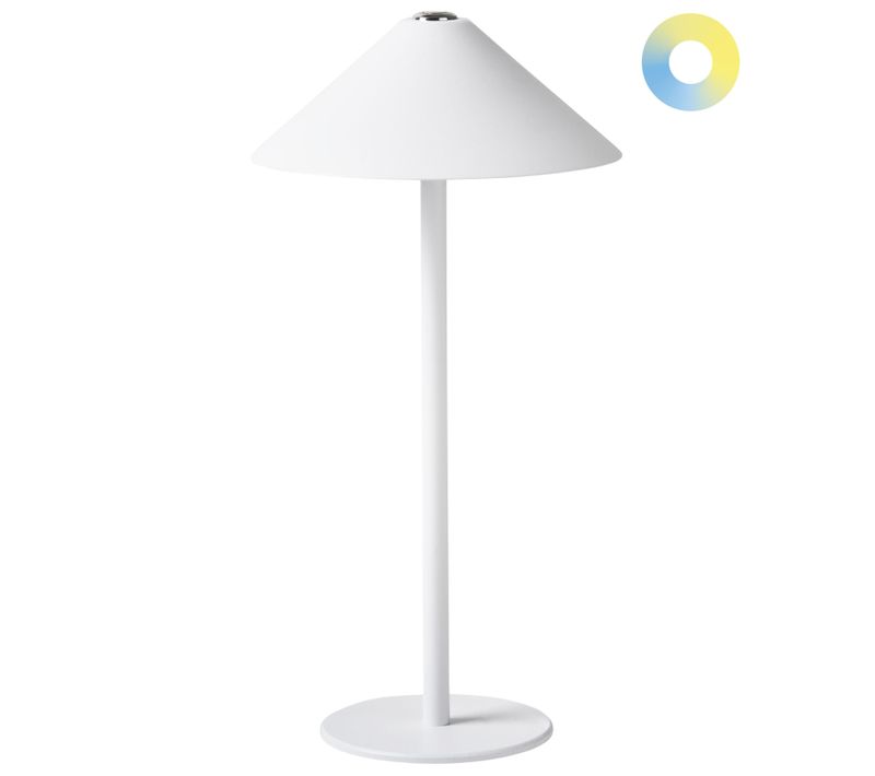 Lampe De Table LED Sans Fil Francoli Avec Variateur Métal Blanc