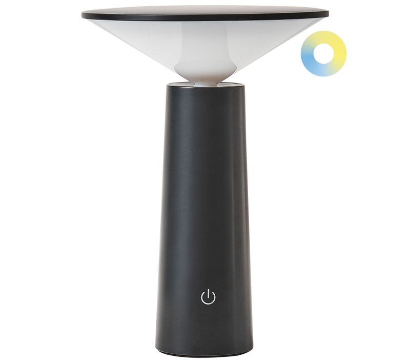 Lampe De Table LED Sans Fil Levira Avec Variateur Métal Noir