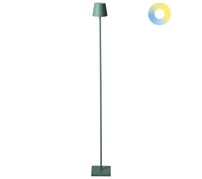 Lampadaire LED Sans Fil Gavarresa Avec Variateur Métal Vert