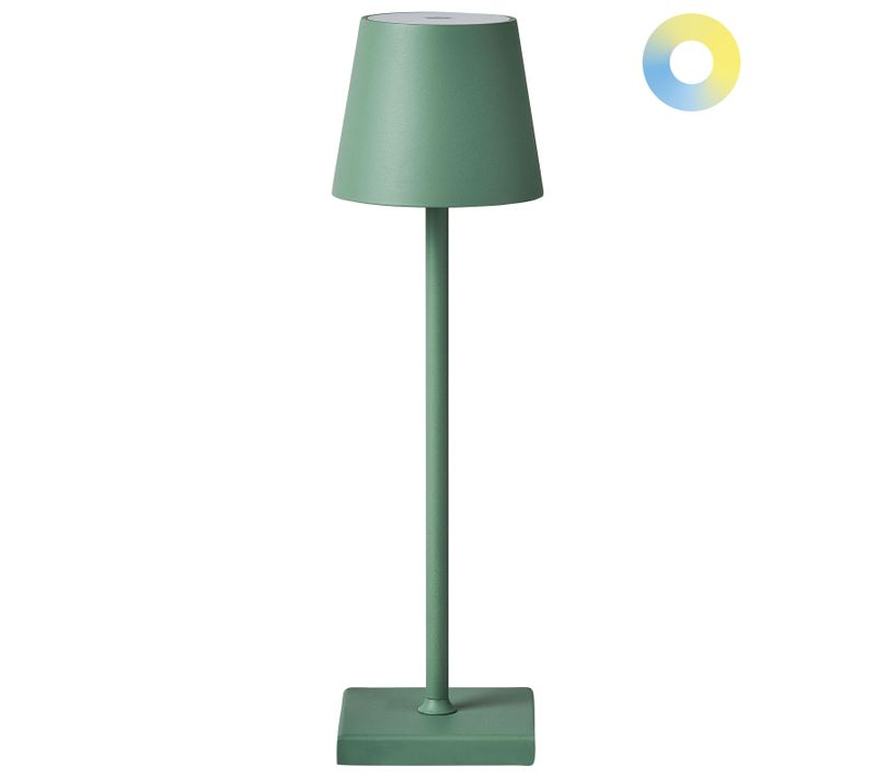 Lampe De Table LED Sans Fil Baceiro Avec Variateur Métal Vert