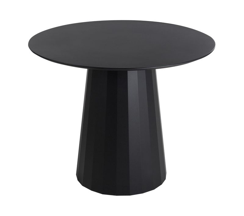 Table De Repas Plato Noir 100 Cm Métal 100 Cm