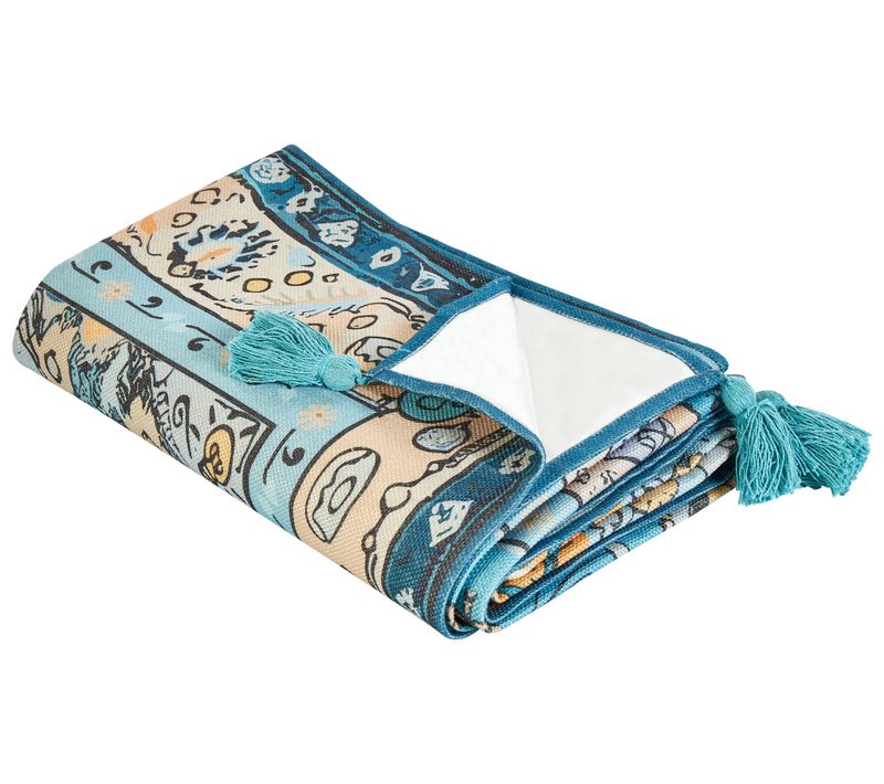 Couverture De Pique-nique Kotla 200 X 200 Cm Bleu