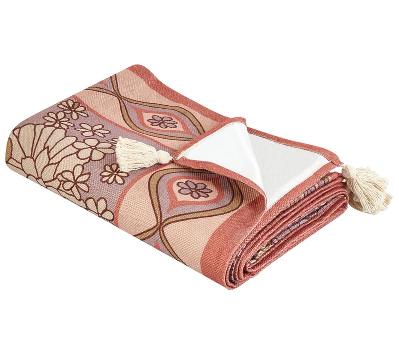 Couverture De Pique-nique Lashari 150 X 200 Cm Rose Pêche