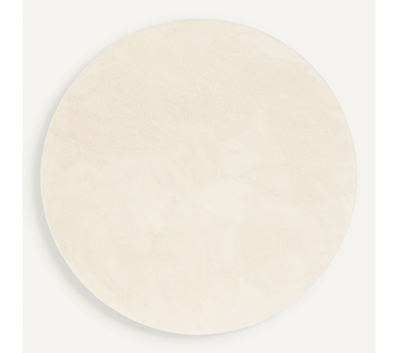 Tapis à Poils Longs Melia Rond 160cm Crème