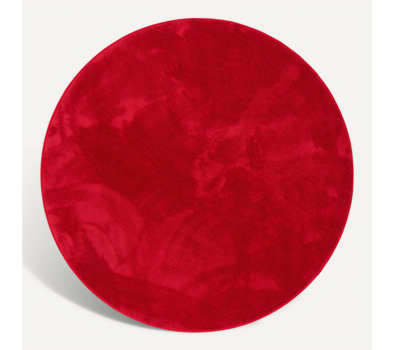 Tapis à Poils Longs Melia Rond 160cm Bordeaux
