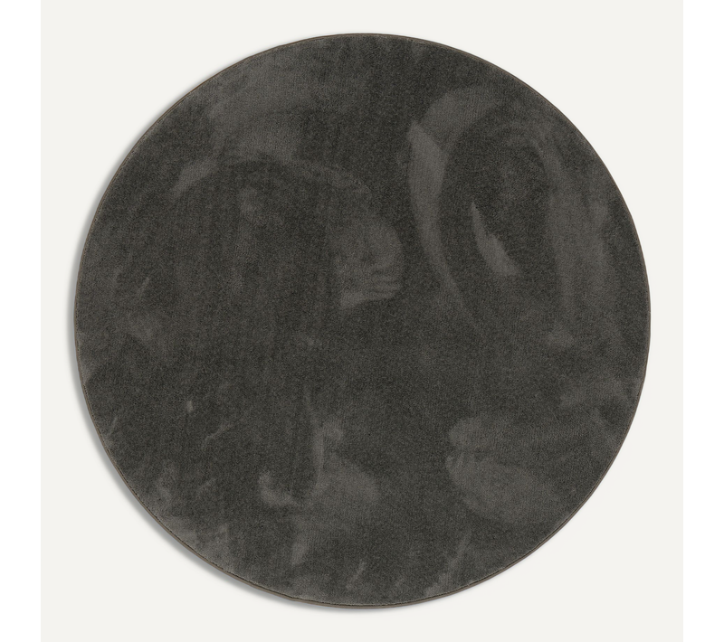 Tapis à Poils Longs Melia Rond 120cm Anthracite