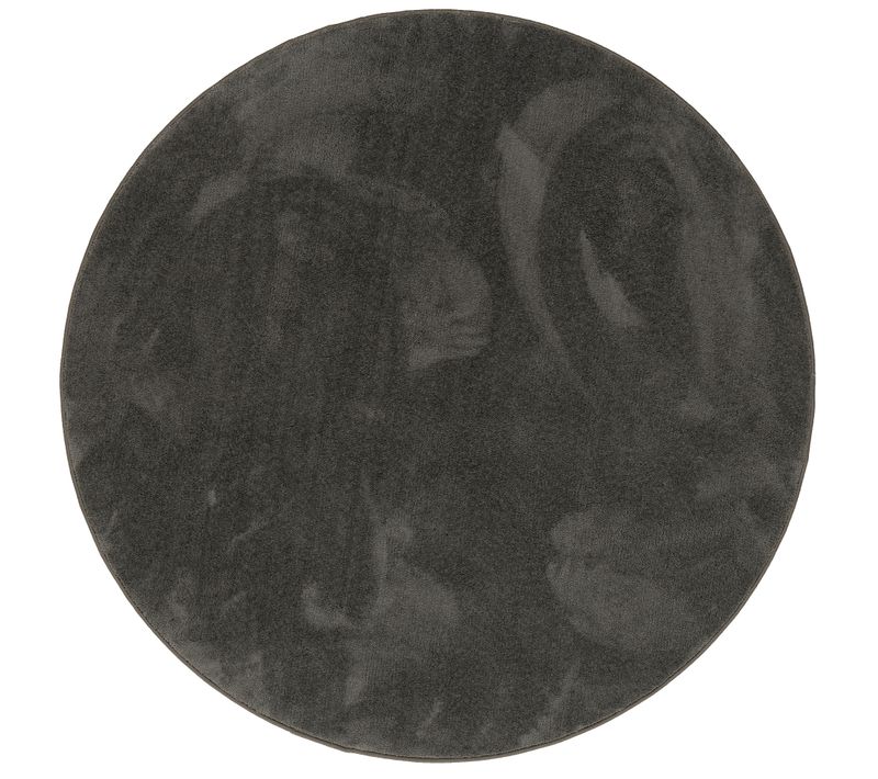 Tapis à Poils Longs Melia Rond 160cm Anthracite