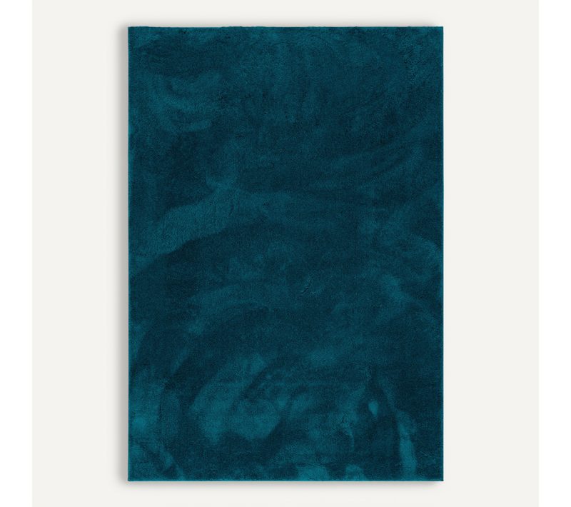 Tapis à Poils Longs Silky 140x200cm Bleu Foncé