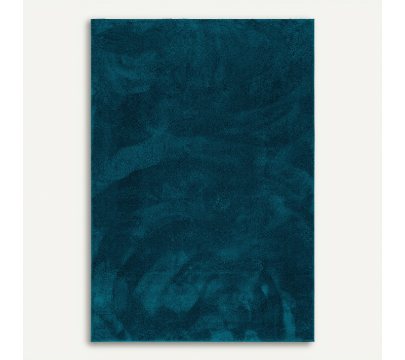 Tapis à Poils Longs Silky 160x230cm Bleu Foncé