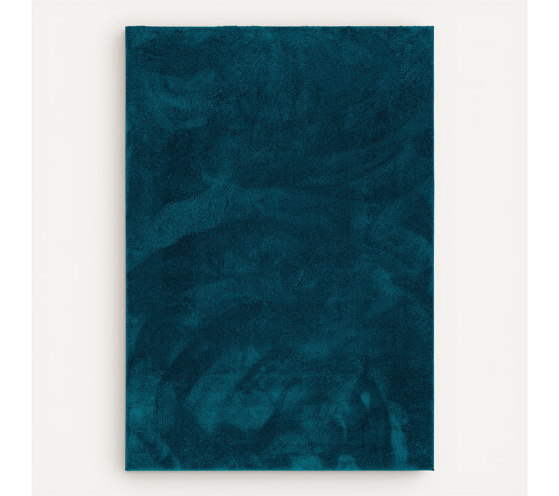 Tapis à Poils Longs Silky 200x290cm Bleu Foncé