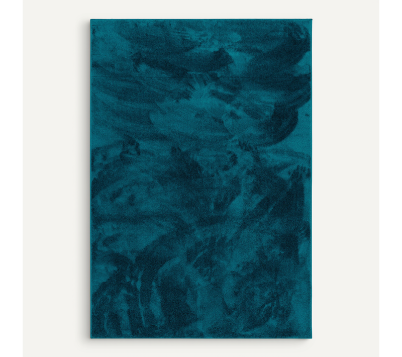 Tapis à Poils Longs Melia 80x150cm Bleu Foncé