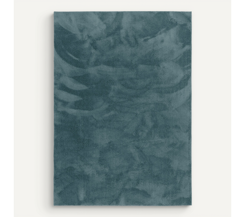 Tapis En Fourrure Pearl 80x150cm Bleu Foncé