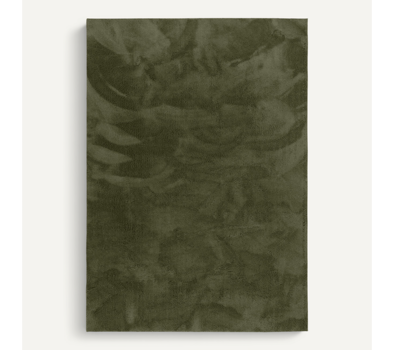 Tapis En Fourrure Pearl 120x170cm Vert Foncé