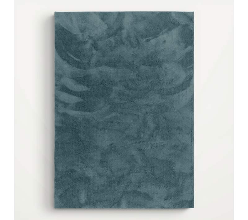 Tapis En Fourrure Pearl 120x170cm Bleu Foncé