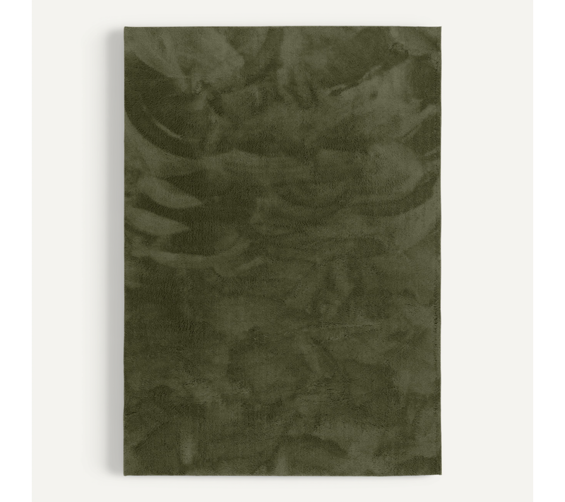 Tapis En Fourrure Pearl 140x200cm Vert Foncé