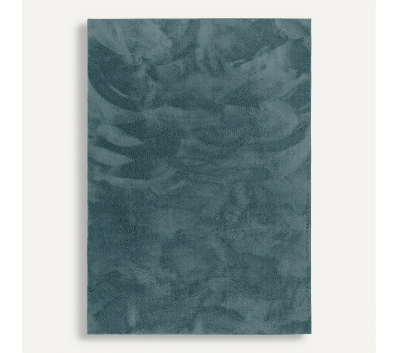 Tapis En Fourrure Pearl 140x200cm Bleu Foncé