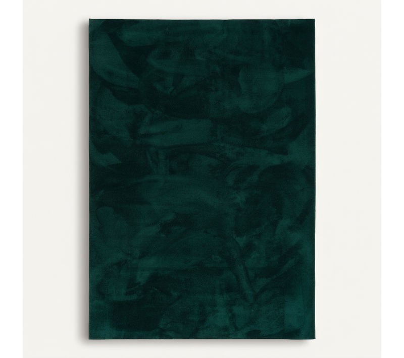 Tapis En Fausse Fourrure 120x170cm Vert Foncé