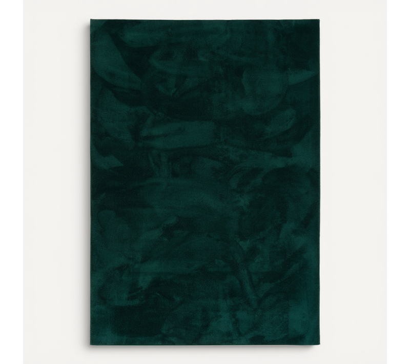 Tapis En Fausse Fourrure 140x200cm Vert Foncé
