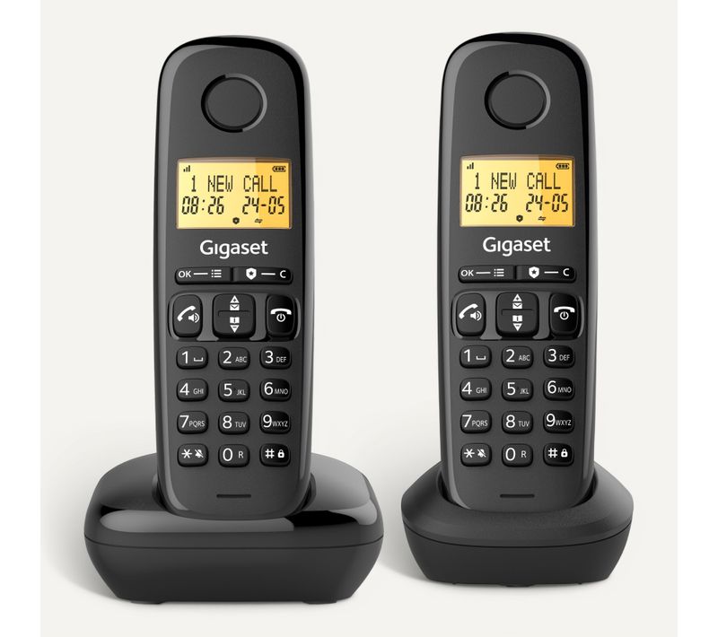 Basic 100 Duo - Téléphone Sans Fil 2 Combinés, Écran 1,5" Rétroéclairé
