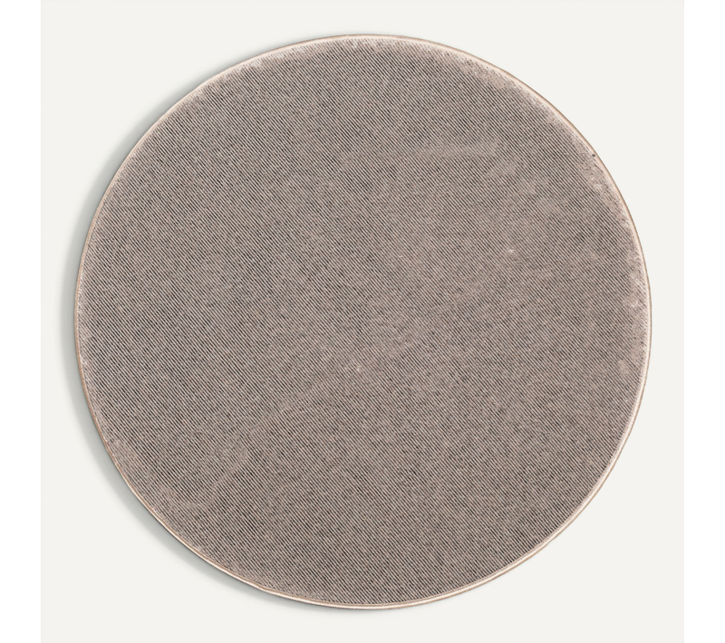 Tapis Natal Moderne Uni Anti-salissures, Beige, 133 Cm Rond