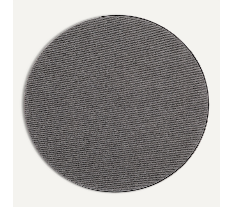 Tapis Natal Moderne Uni Anti-salissures, Gris, 80 Cm Rond