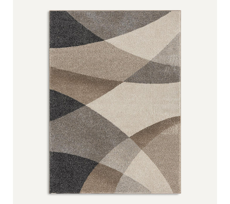 Tapis Pearl Moderne Salon Découpe Contour, Beige, 120x160 Cm