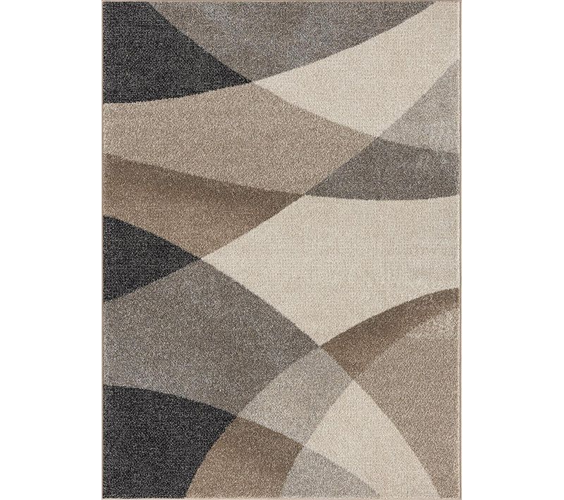 Tapis Pearl Moderne Salon Découpe Contour, Beige, 200x280 Cm