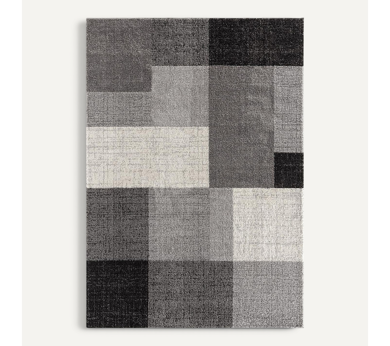 Tapis Pearl Moderne Salon Découpe Contour, Gris, 160x220 Cm