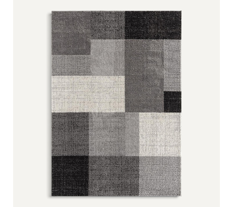 Tapis Pearl Moderne Salon Découpe Contour, Gris, 200x280 Cm