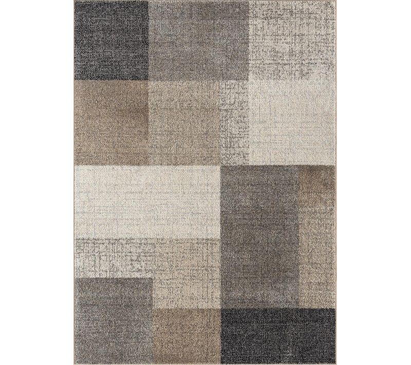 Tapis Pearl Moderne Salon Découpe Contour, Beige, 160x220 Cm