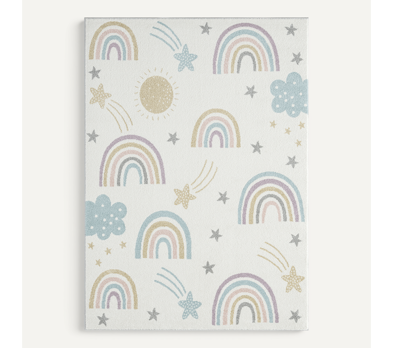 Tapis Beat Kids Moderne Et Doux Enfant, Crème, 140x200 Cm