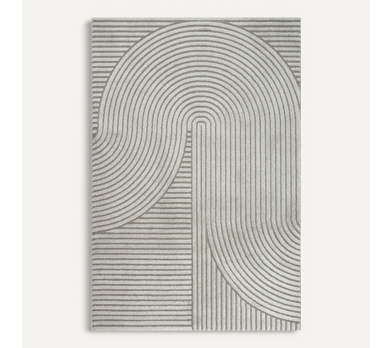 Tapis Everest Moderne Effet Haut-bas 3d - Gris - 200x290 Cm