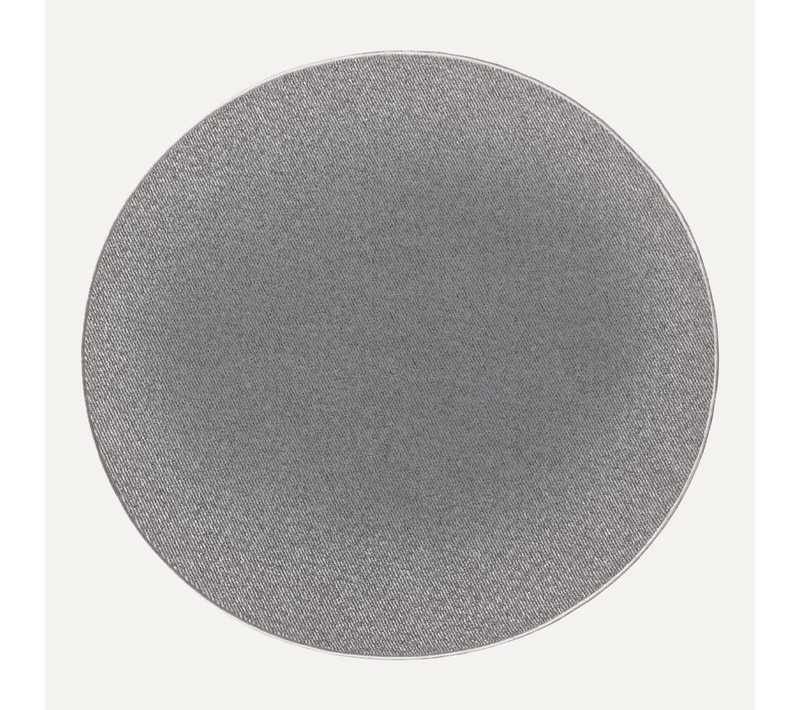 Tapis Natal Moderne Uni Anti-salissures, Gris, 133 Cm Rond