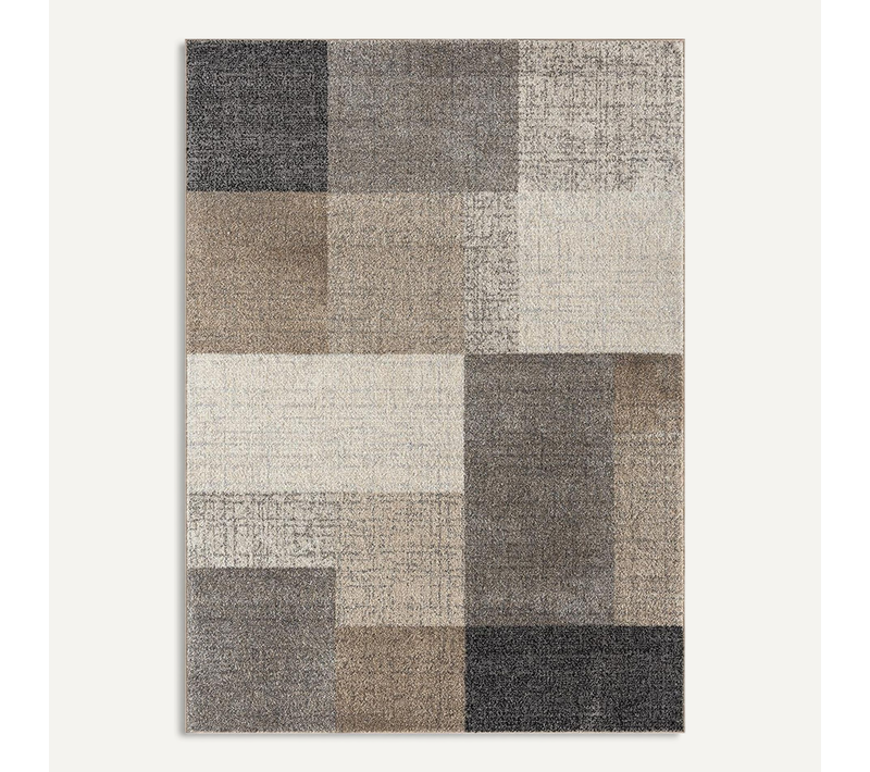 Tapis Pearl Moderne Salon Découpe Contour, Beige, 240x330 Cm