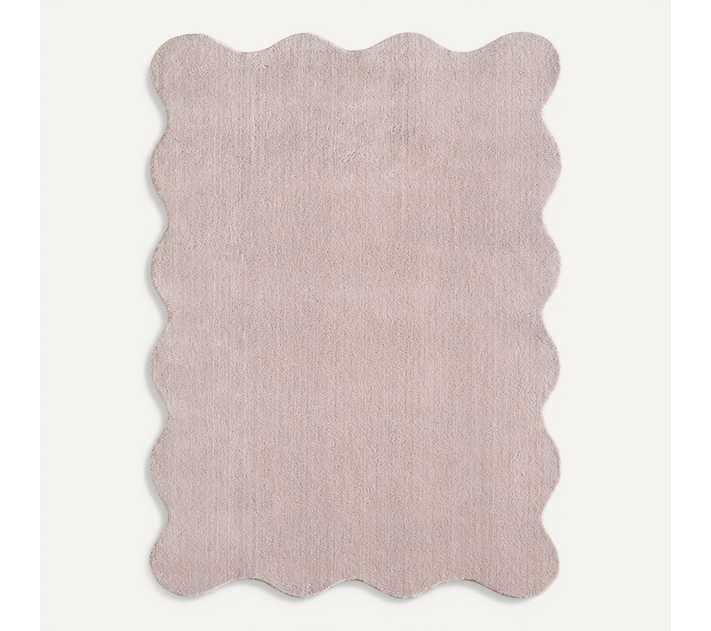 Tapis Relax Shape Antidérapant, Lavable, Rose, 160x220 Cm