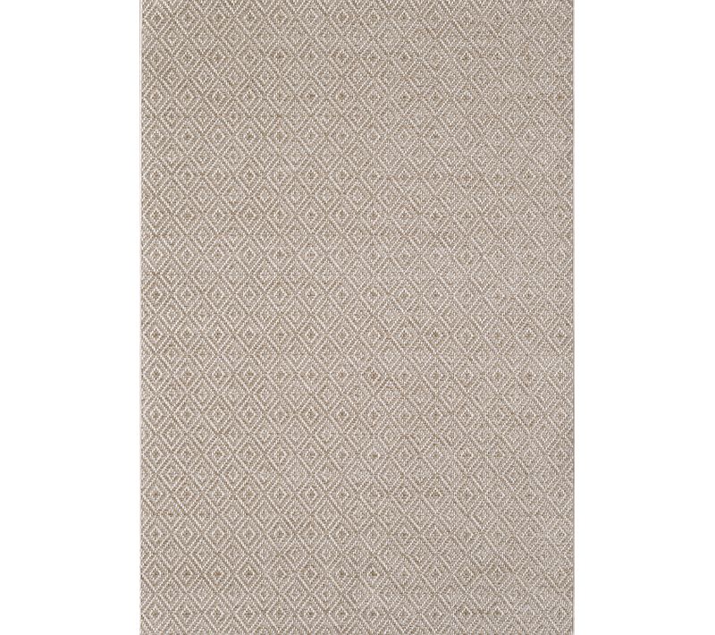 Tapis Maldives Extérieur Design Diamant Boho, Marron, 140x200 Cm