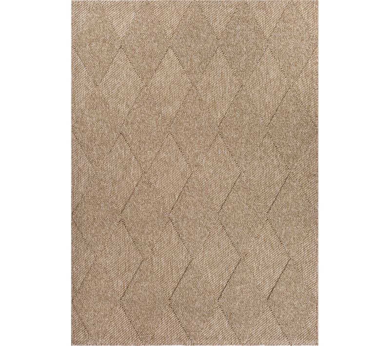 Tapis Kos Extérieur Moderne Losange, Nature, 240 X 340 Cm