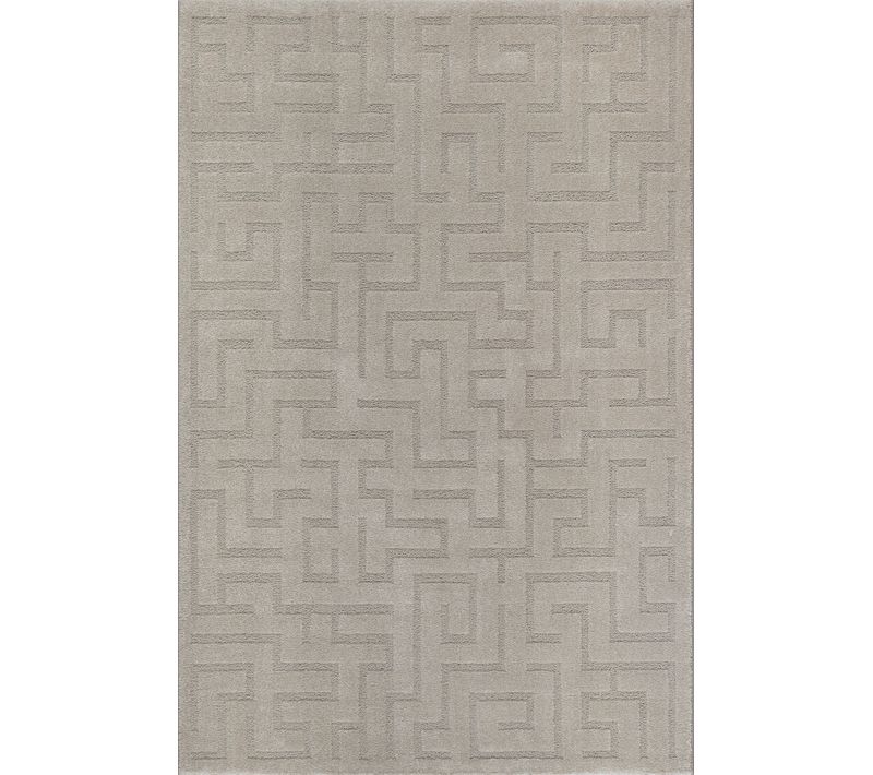 Tapis Salon Géométrique Doux, Beige, Contemporain, 160 X 220 Cm
