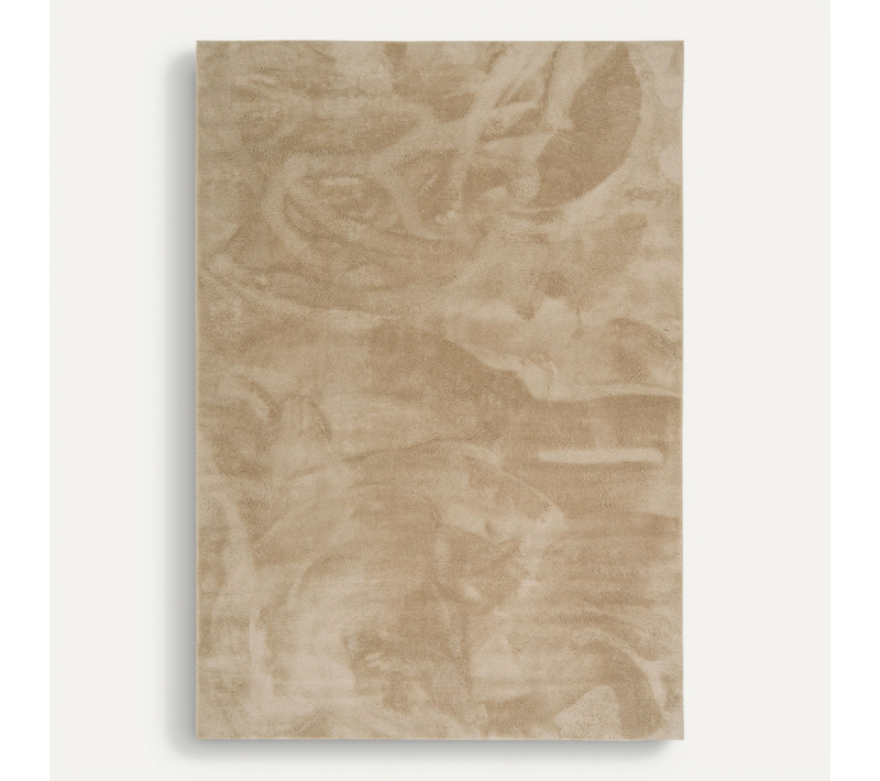 Tapis En Fausse Fourrure 160x230cm Beige