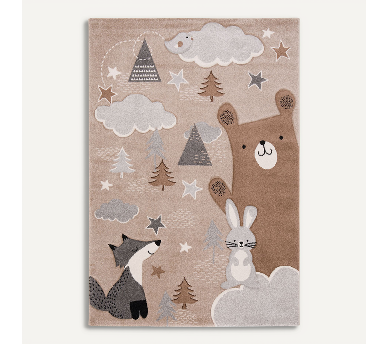 Tapis Maui Kids Pour Enfants Renard Et Ours 200x290cm