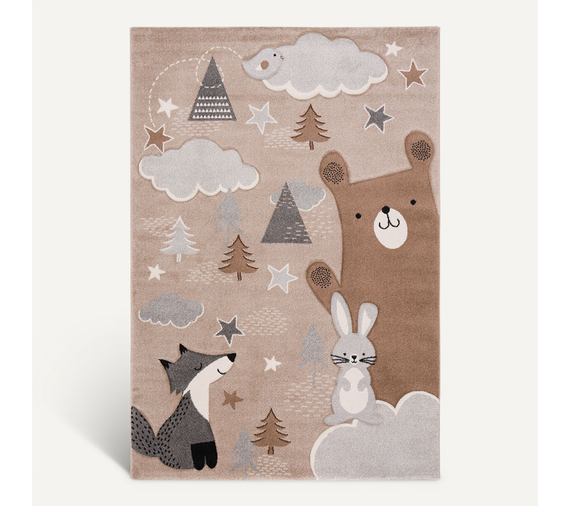 Tapis Maui Kids Pour Enfants Renard Et Ours 80x150cm
