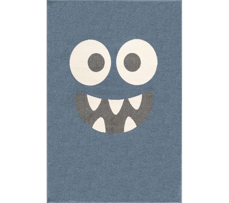 Tapis Sound Enfant Monstres Contemporain, Bleu, 160 X 220 Cm