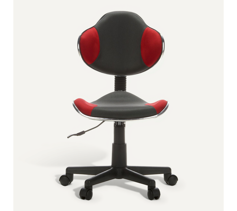 Chaise Pivotante Pour Des Enfants Kiddy Gti-2 Tissu Gris/rouge Sans Accoudoirs