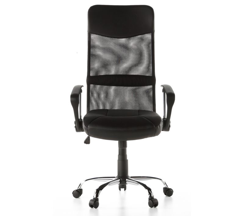 Siège De Direction Pour Bureau à Domicile Arton 20 Simili Cuir/tissu à Maille Noir Accoudoirs